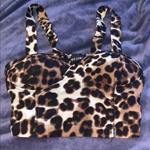 Cheetah print crop top